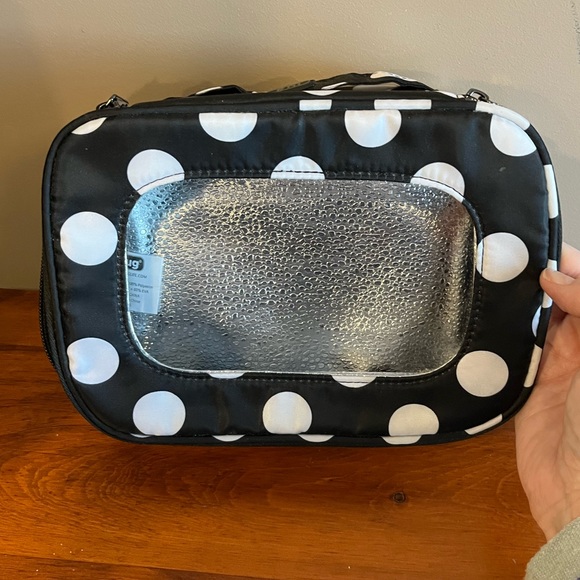 lug Handbags - LUG Insulated Freight box Black Large Dot Polka dot lunch bag, case